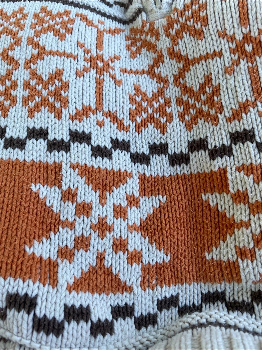 Gymboree Chunky Ski Sweater Quarter Zip Toddler 4  Orange and Brown‎